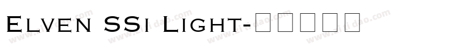 Elven SSi Light字体转换